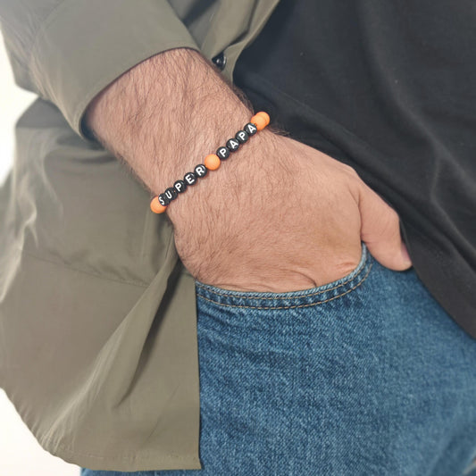 Bracelet GAGA - Orange mat & Noir