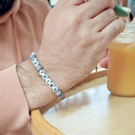 Bracelet GAGA - Gris anthracite mat & Noir