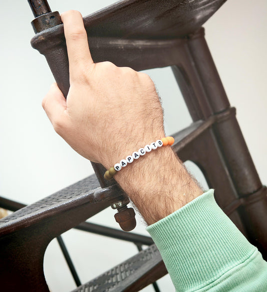 Bracelet GAGA Bicolor - Orange, Kaki mat & Noir