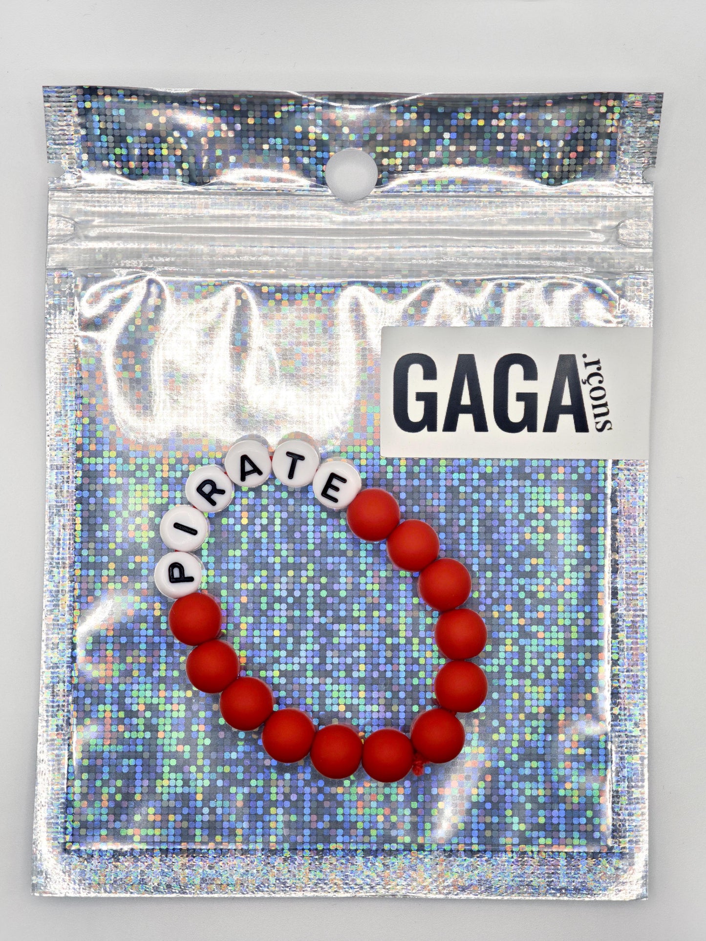 Bracelet GAGA - Rouge mat & Blanc