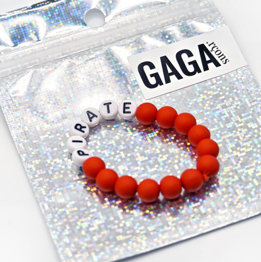 Bracelet GAGA - Rouge mat & Blanc