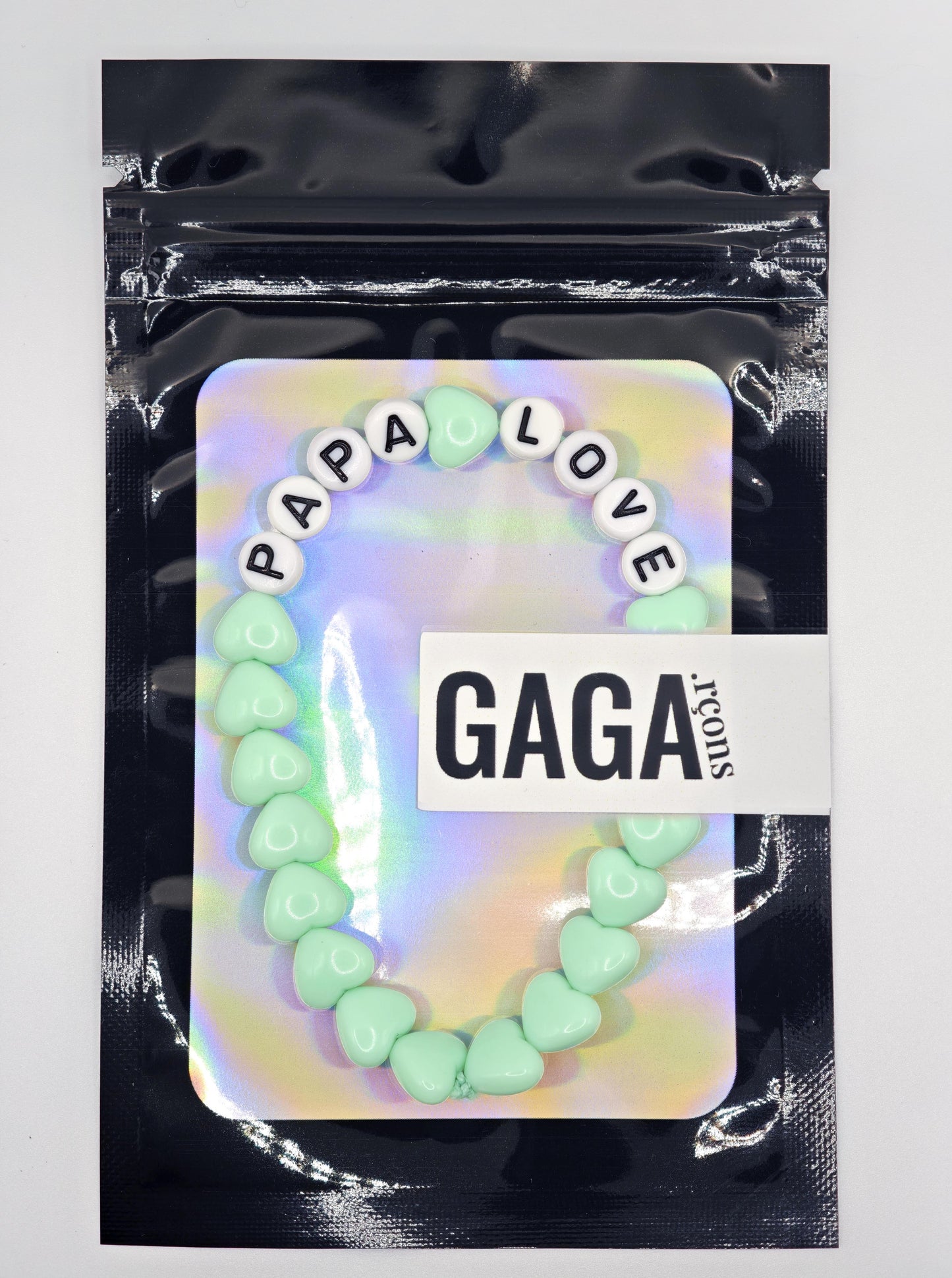 Bracelet GAGA - Menthe pastel & Blanc