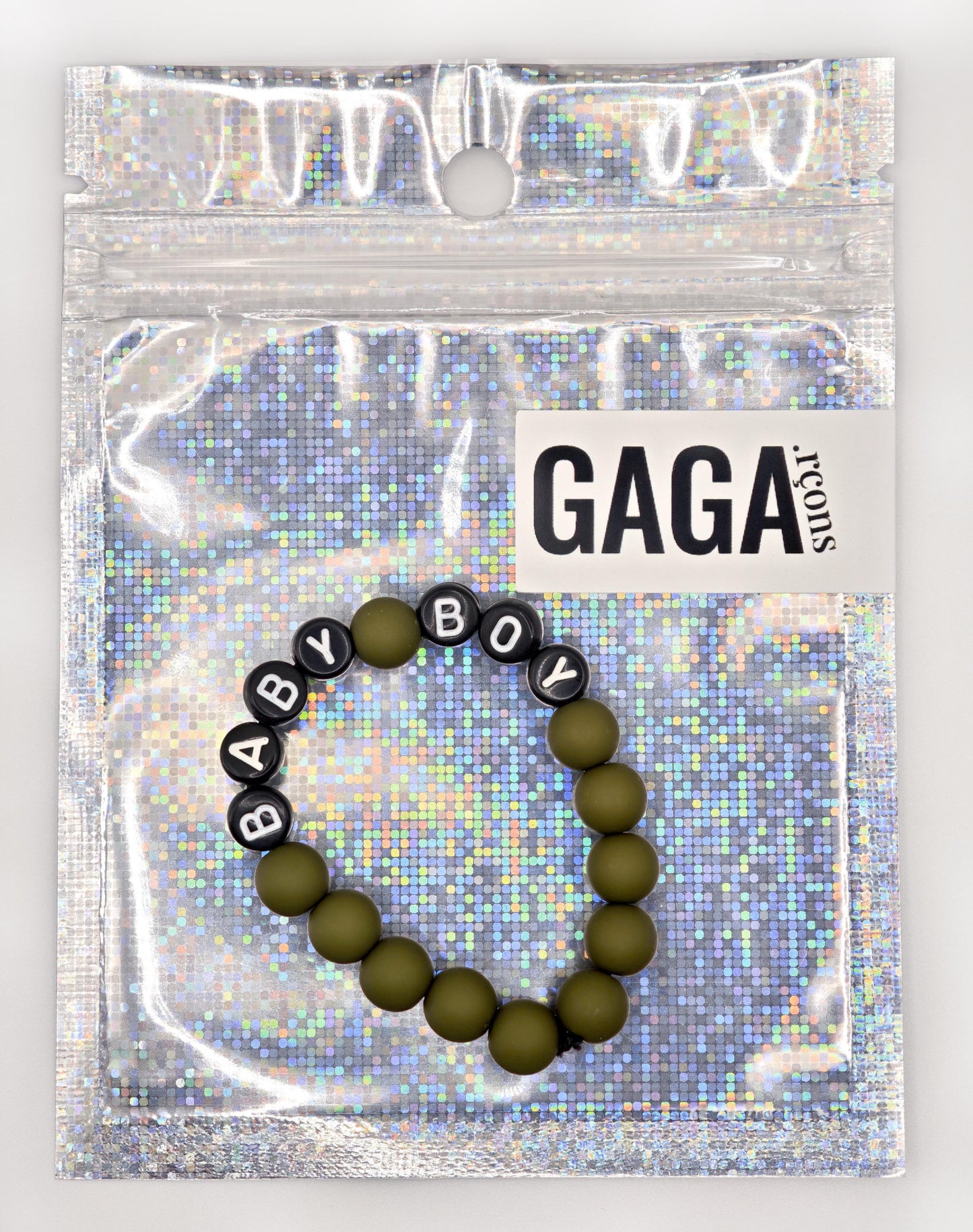 Bracelet GAGA - Kaki mat & Noir (Enfant)
