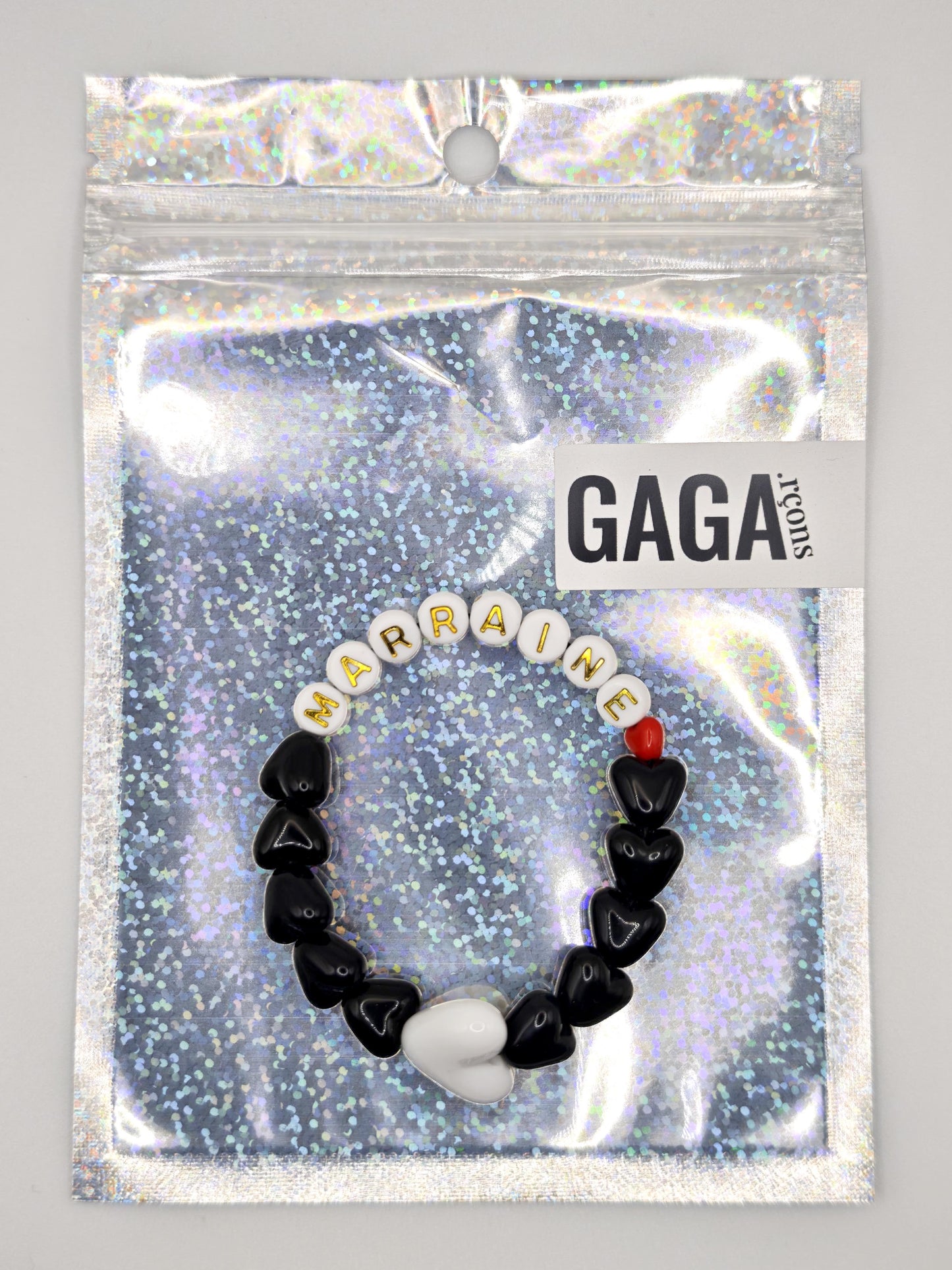 Bracelet GAGA - Noir, Mini ❤️ & Maxi 🤍