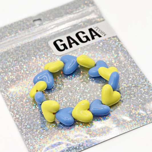 Bracelet GAGA - Maxi Bleu ciel & Jaune pep's (enfant)