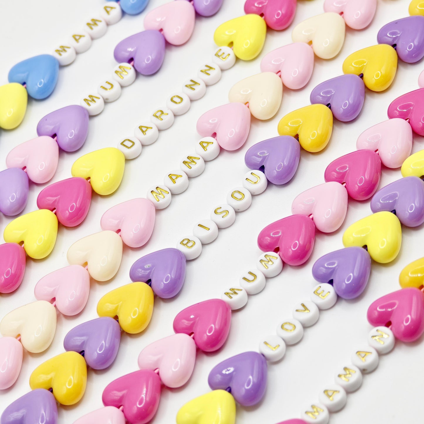 Bracelet GAGA - Maxi Ocre & Rose pastel (enfant)
