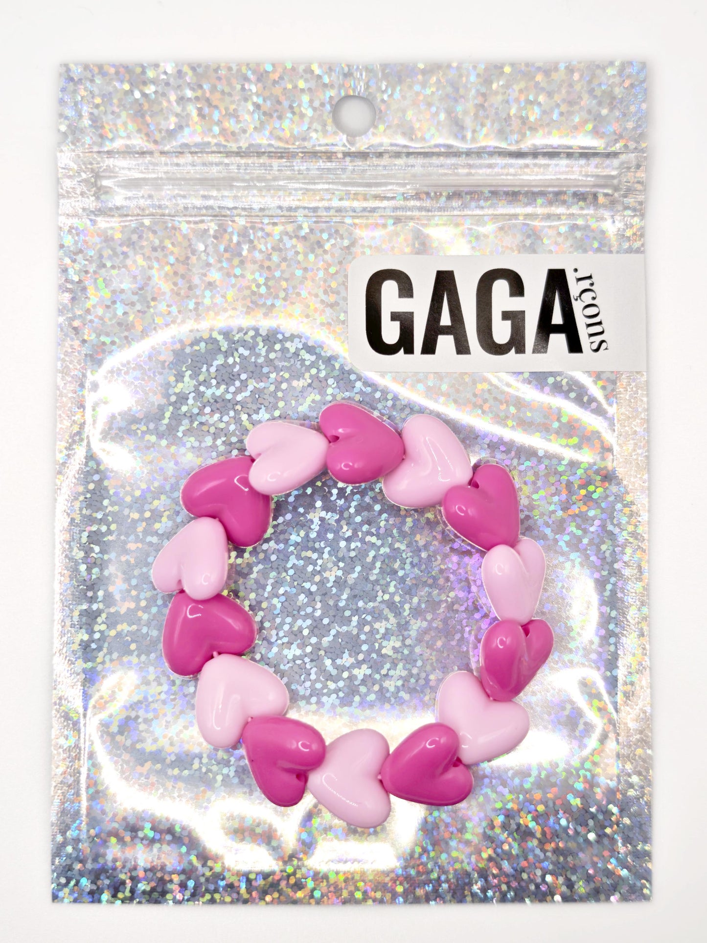 Bracelet GAGA - Maxi Fuchsia & Rose pastel