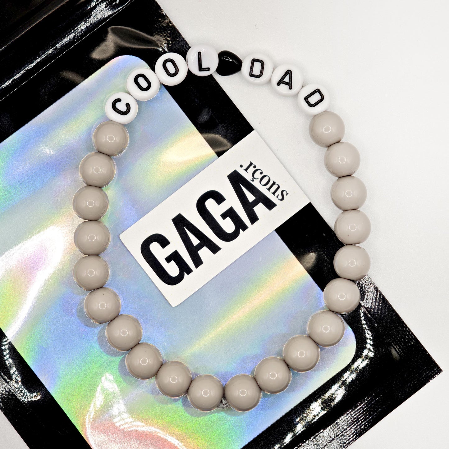 Bracelet GAGA - Gris, blanc & Mini 🖤