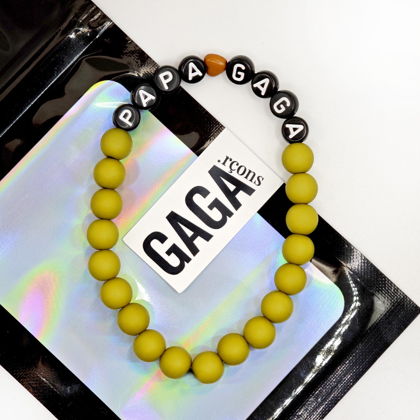Bracelet GAGA - Vert canopée, noir & Mini 🤎