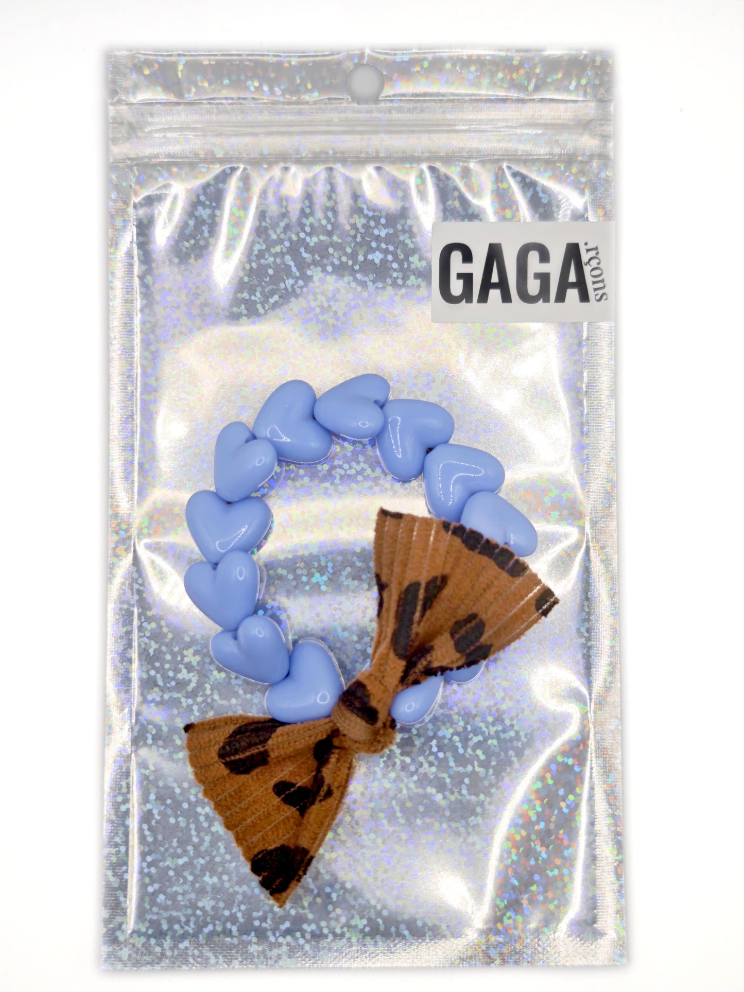 Bracelet GAGA - Only Bleu sixties & Noeud Léopard