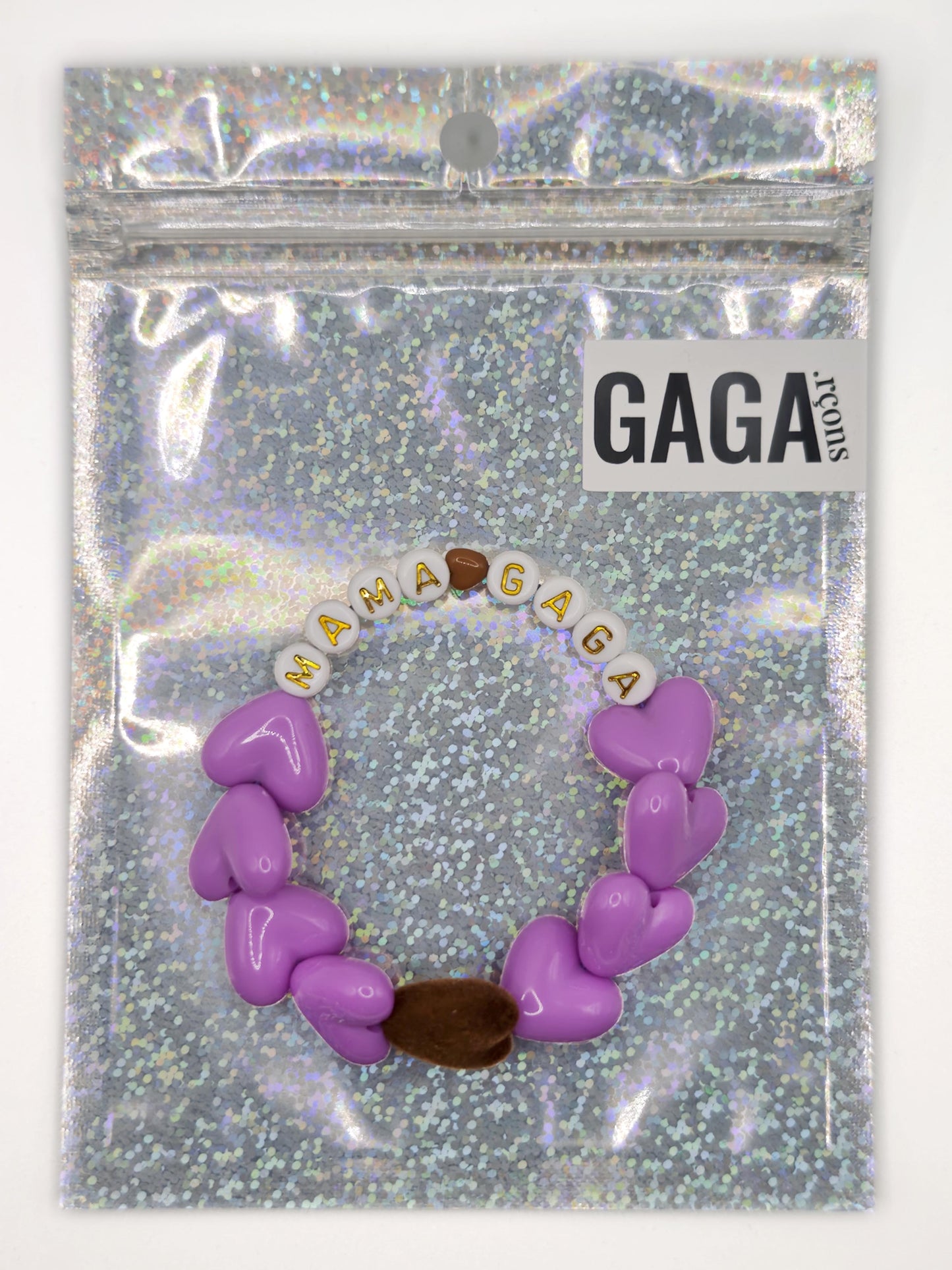 Bracelet GAGA - Maxi Violet & Maxi Velours Marron