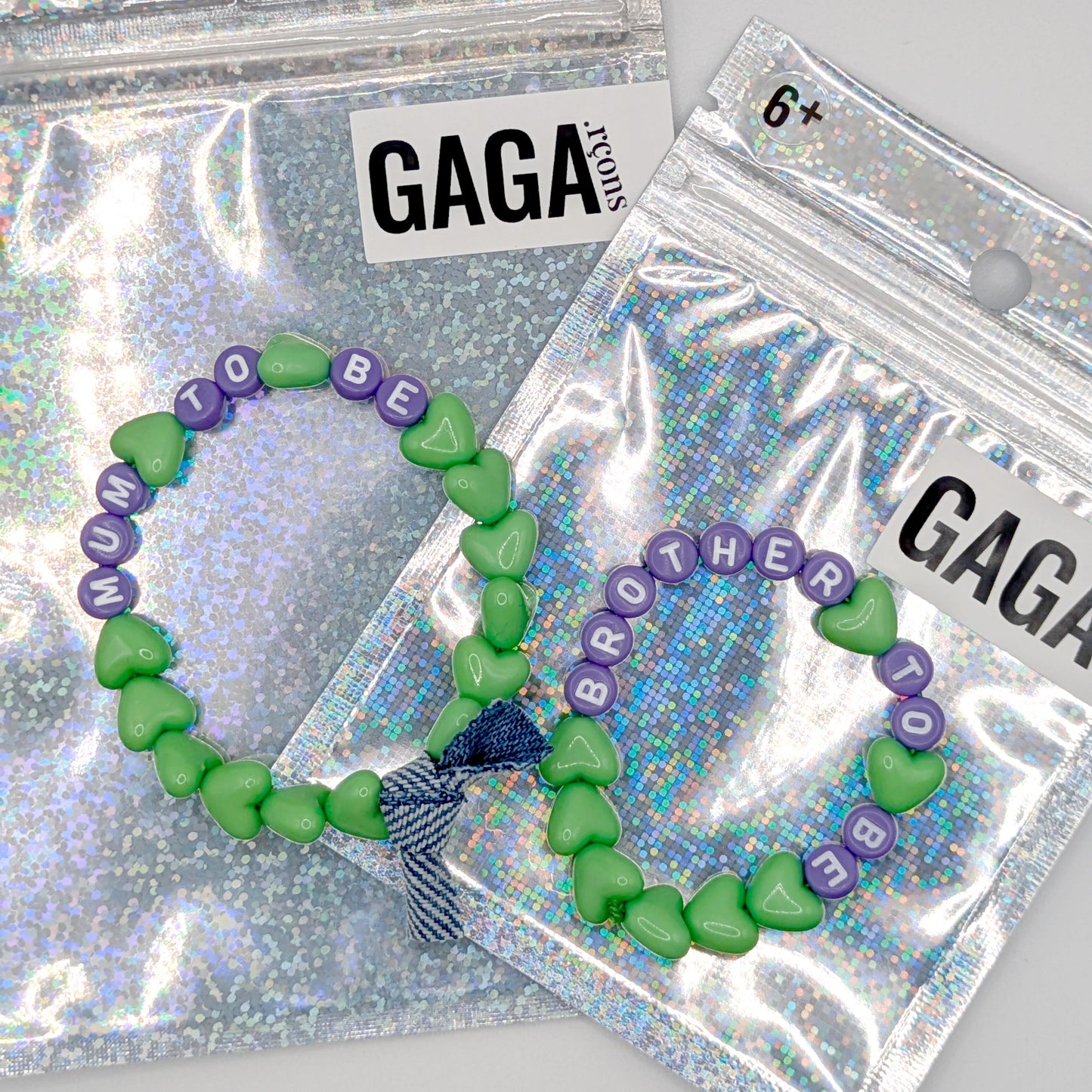 Bracelet GAGA - Vert pastel, Violet & Jean