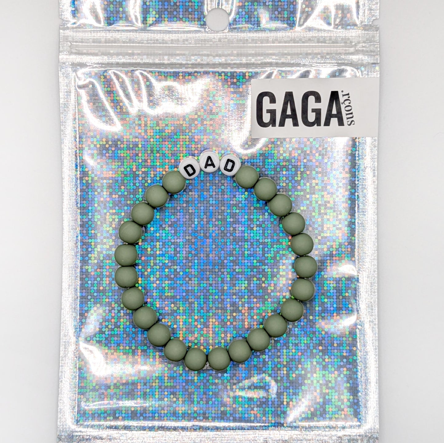 Bracelet GAGA - Vert matcha mat & Blanc