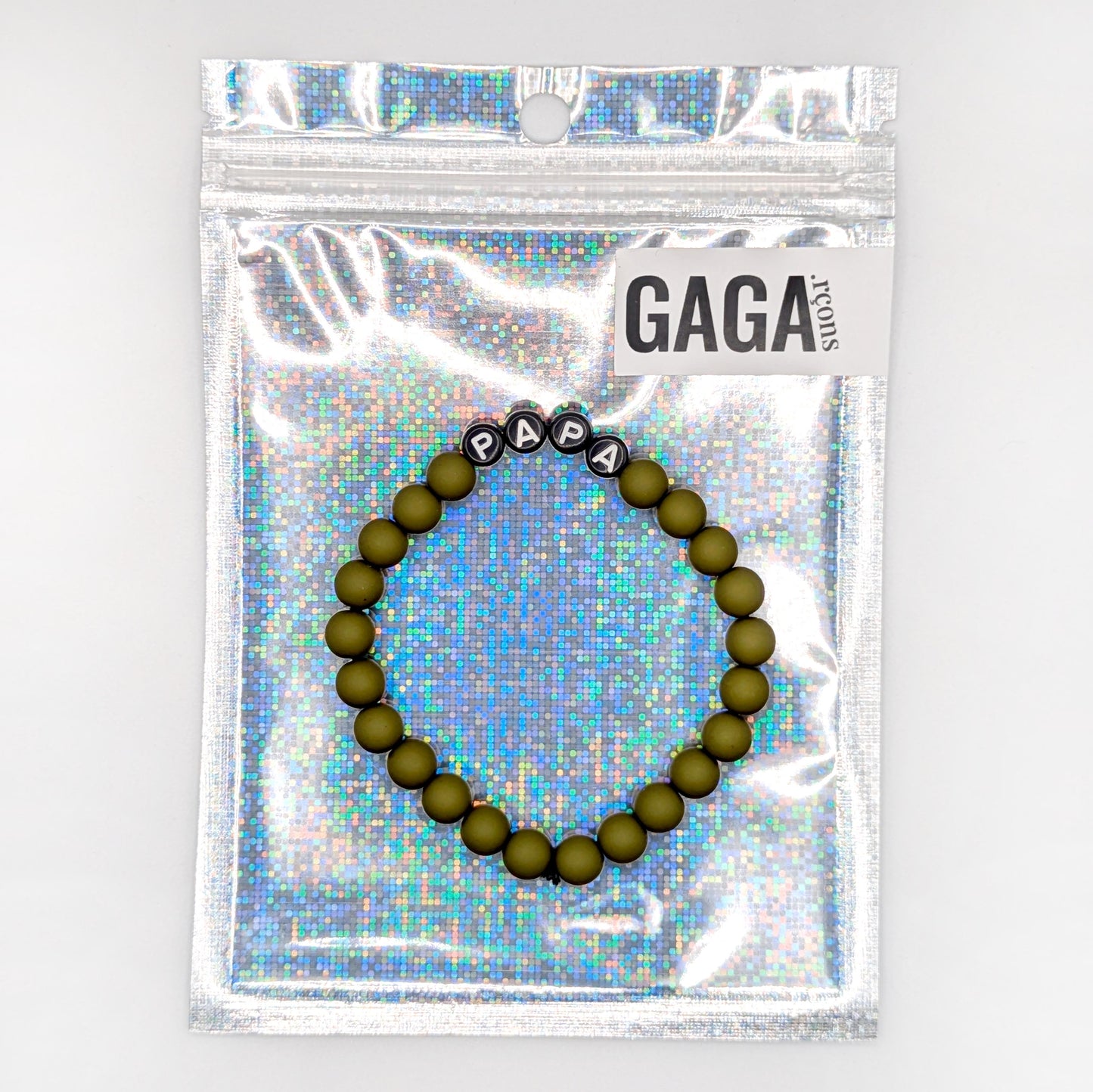 Bracelet GAGA - Kaki mat & Noir