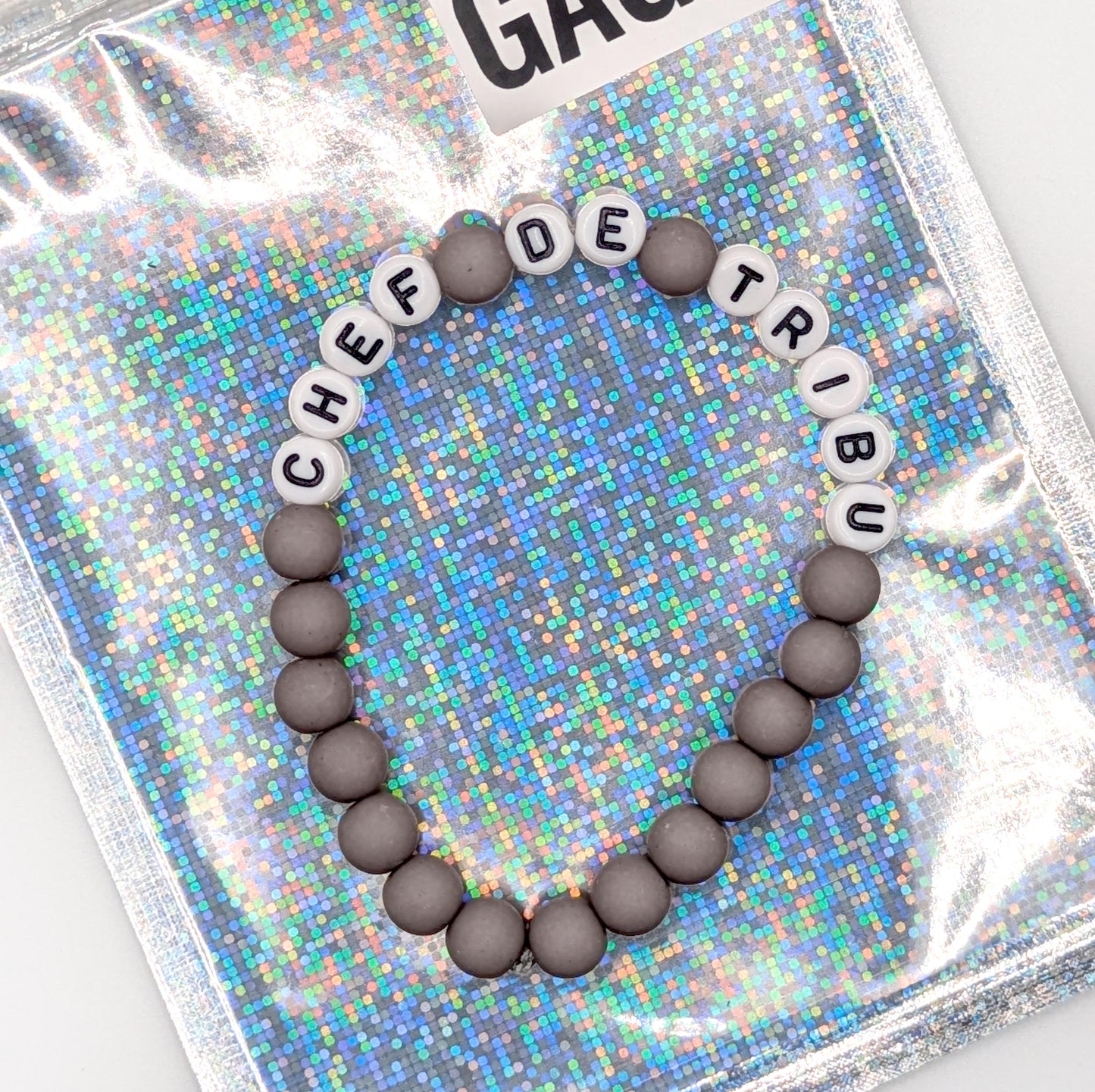 Bracelet GAGA - Gris anthracite mat & Noir