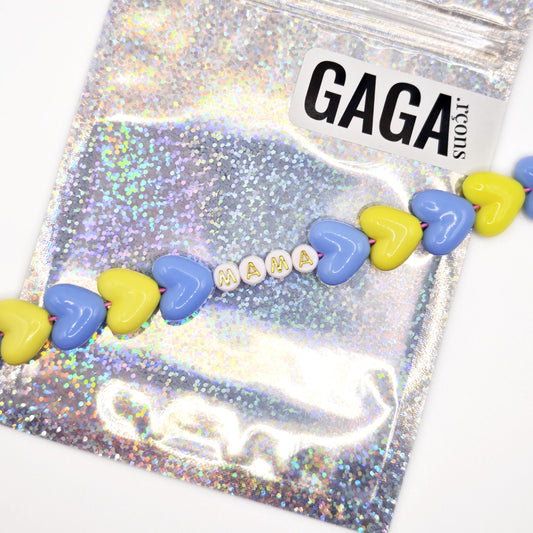 Bracelet GAGA - Maxi Bleu ciel & Jaune pep's