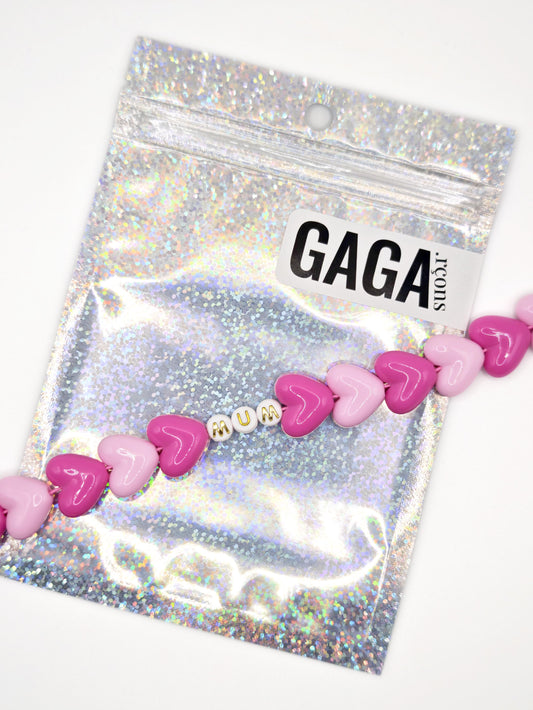 Bracelet GAGA - Maxi Fuchsia & Rose pastel