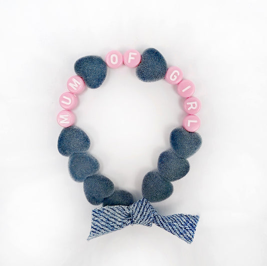 Bracelet GAGA - Gris velours, Lait fraise & Jean