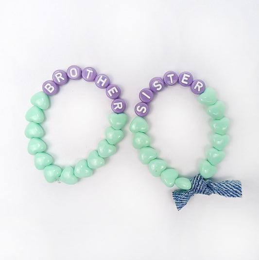 Bracelet GAGA - Menthe pastel, Violet & Jean