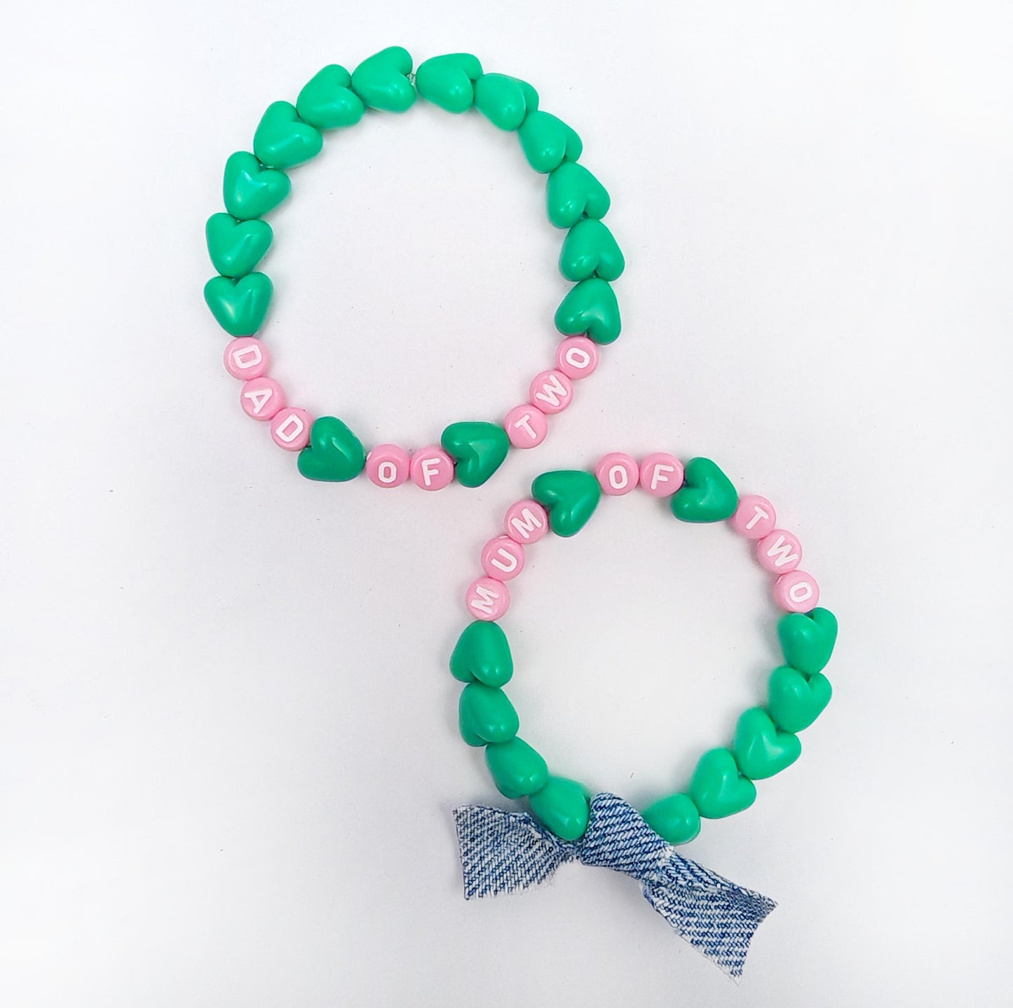 Bracelet GAGA - Vert flashy & Rose pastel