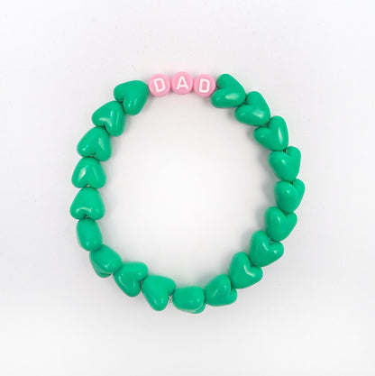 Bracelet GAGA - Vert flashy & Rose pastel