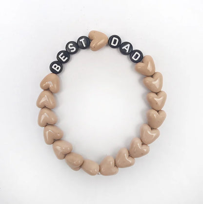 Duo de Bracelets - Café & Maxi coeur Rouge