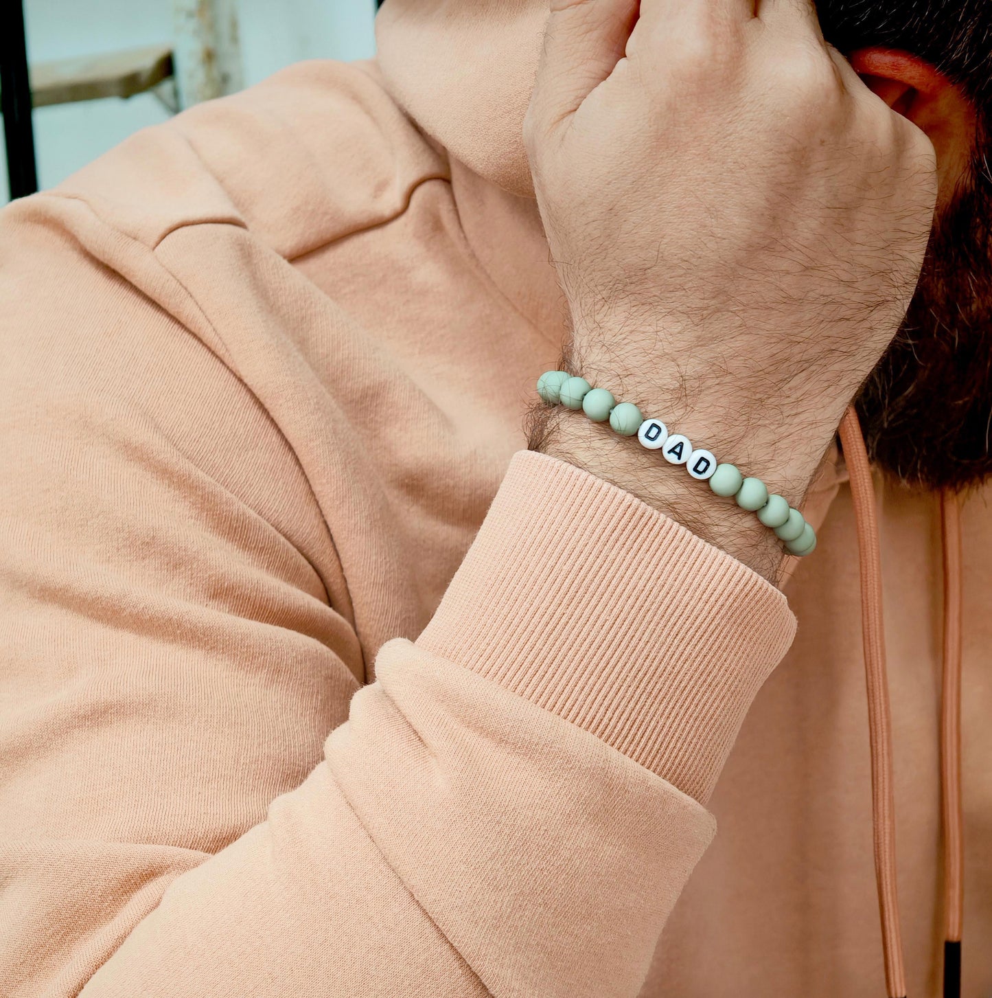 Bracelet GAGA - Vert matcha mat & Blanc