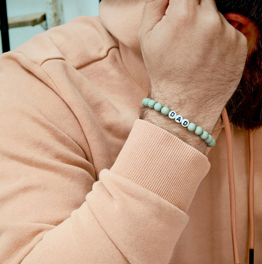 Bracelet GAGA - Vert matcha mat & Blanc