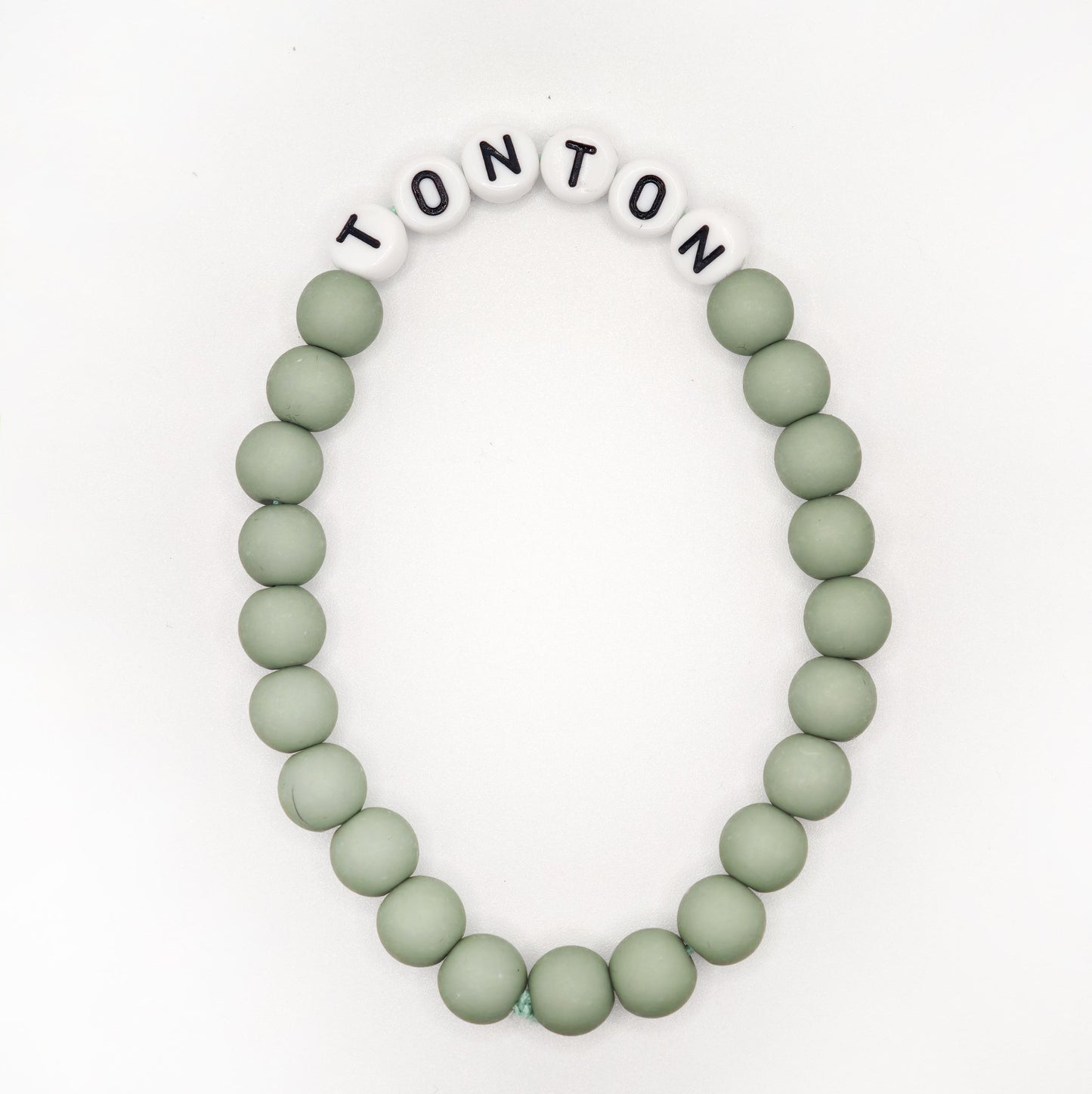 Bracelet GAGA - Vert matcha mat & Blanc