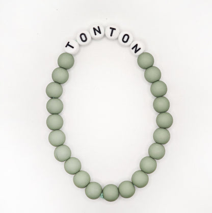 Bracelet GAGA - Vert matcha mat & Blanc