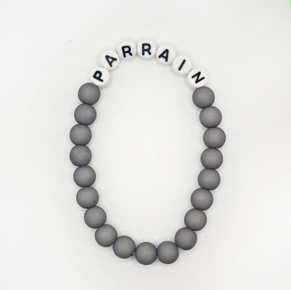 Bracelet GAGA - Gris anthracite mat & Noir