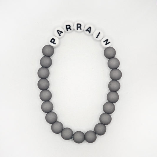 Bracelet GAGA - Gris anthracite mat & Noir
