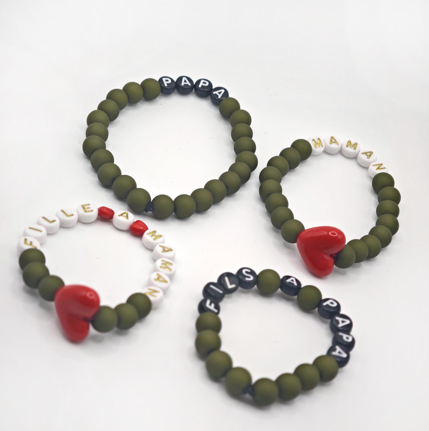 Bracelet GAGA - Kaki mat & Noir