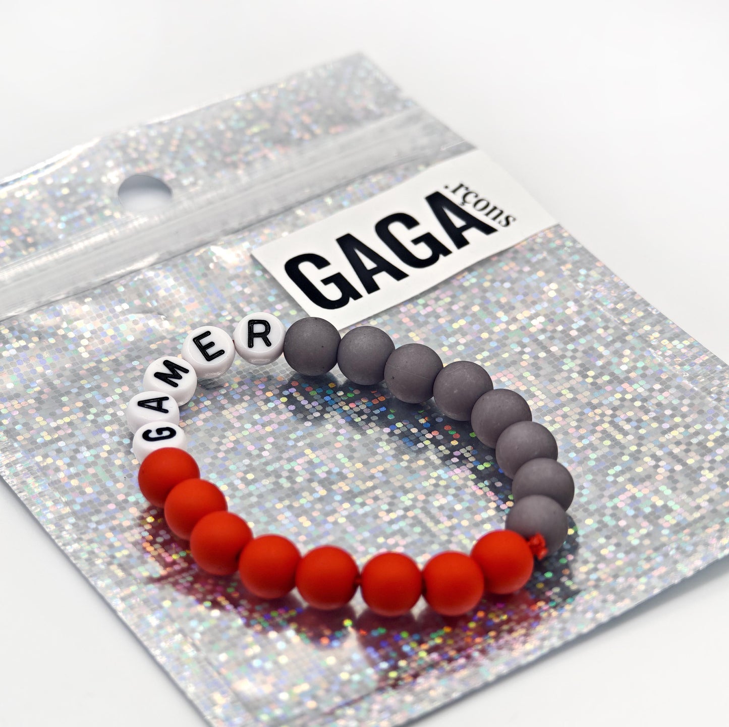 Bracelet GAGA Bicolor - Rouge & Gris anthracite