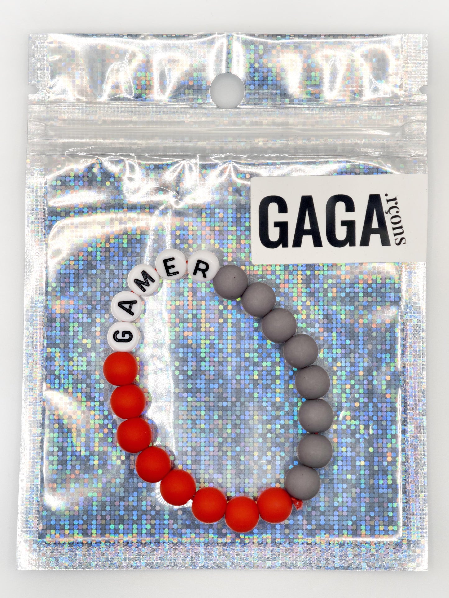 Bracelet GAGA Bicolor - Rouge & Gris anthracite