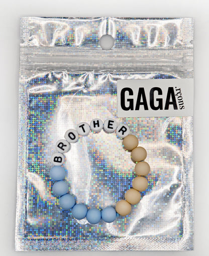 Bracelet GAGA Bicolor - Bleu ciel & Camel