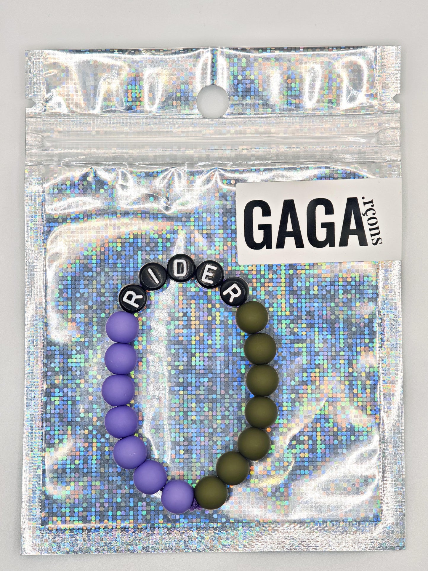 Bracelet GAGA Bicolor - Violet & Kaki