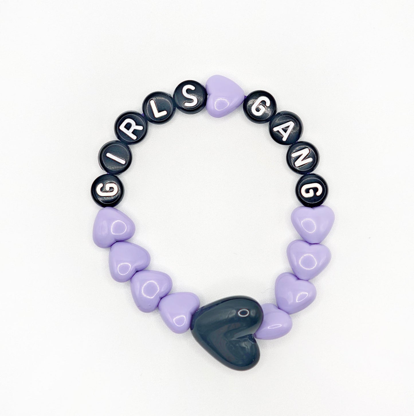 Bracelet GAGA - Lila, Noir & Maxi cœur 🖤