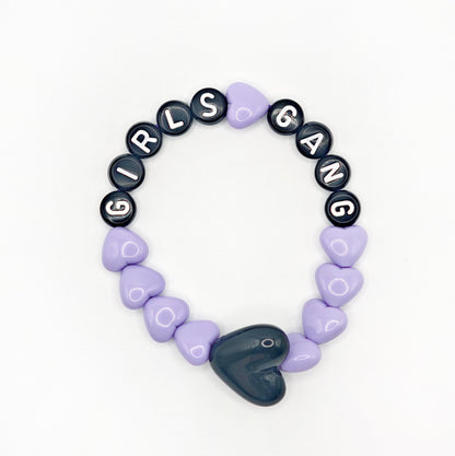 Bracelet GAGA - Lila, Noir & Maxi cœur 🖤