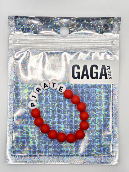 Bracelet GAGA - Rouge mat & Blanc