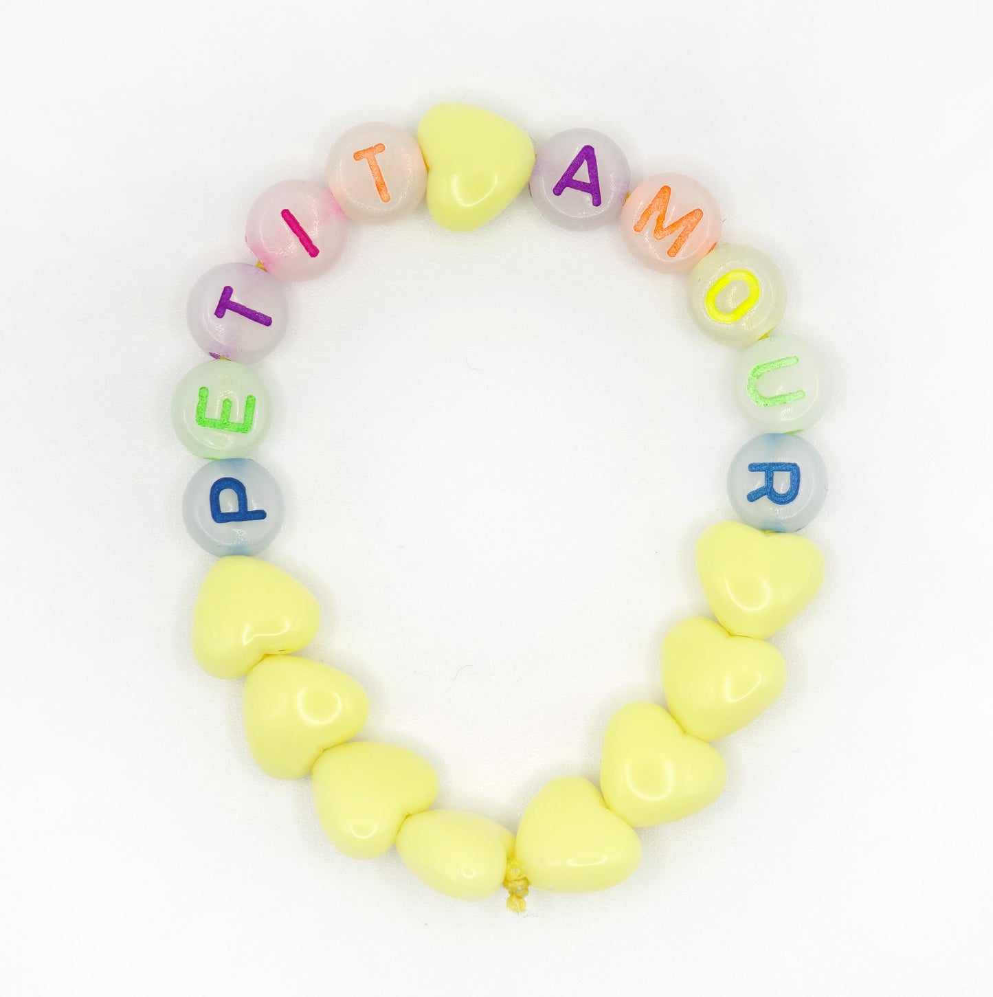 Bracelet GAGA - Jaune flashy & lettres phosphorescentes