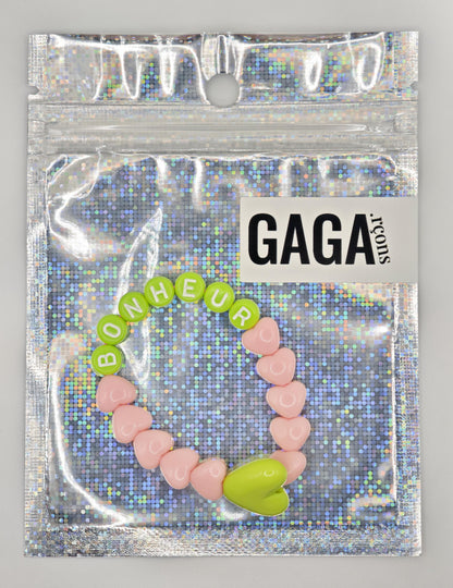 Bracelet GAGA - Candy, Vert acidulé & Maxi coeur Vert