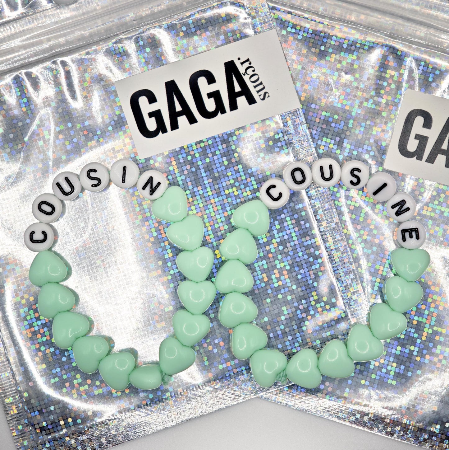 Duo de Bracelets - Menthe & Blanc (2 modèles enfants)