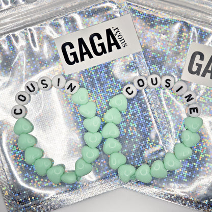 Duo de Bracelets - Menthe & Blanc (2 modèles enfants)