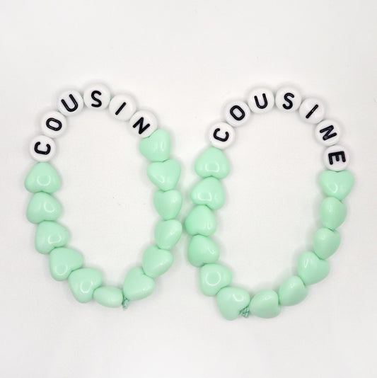 Duo de Bracelets - Menthe & Blanc (2 modèles enfants)