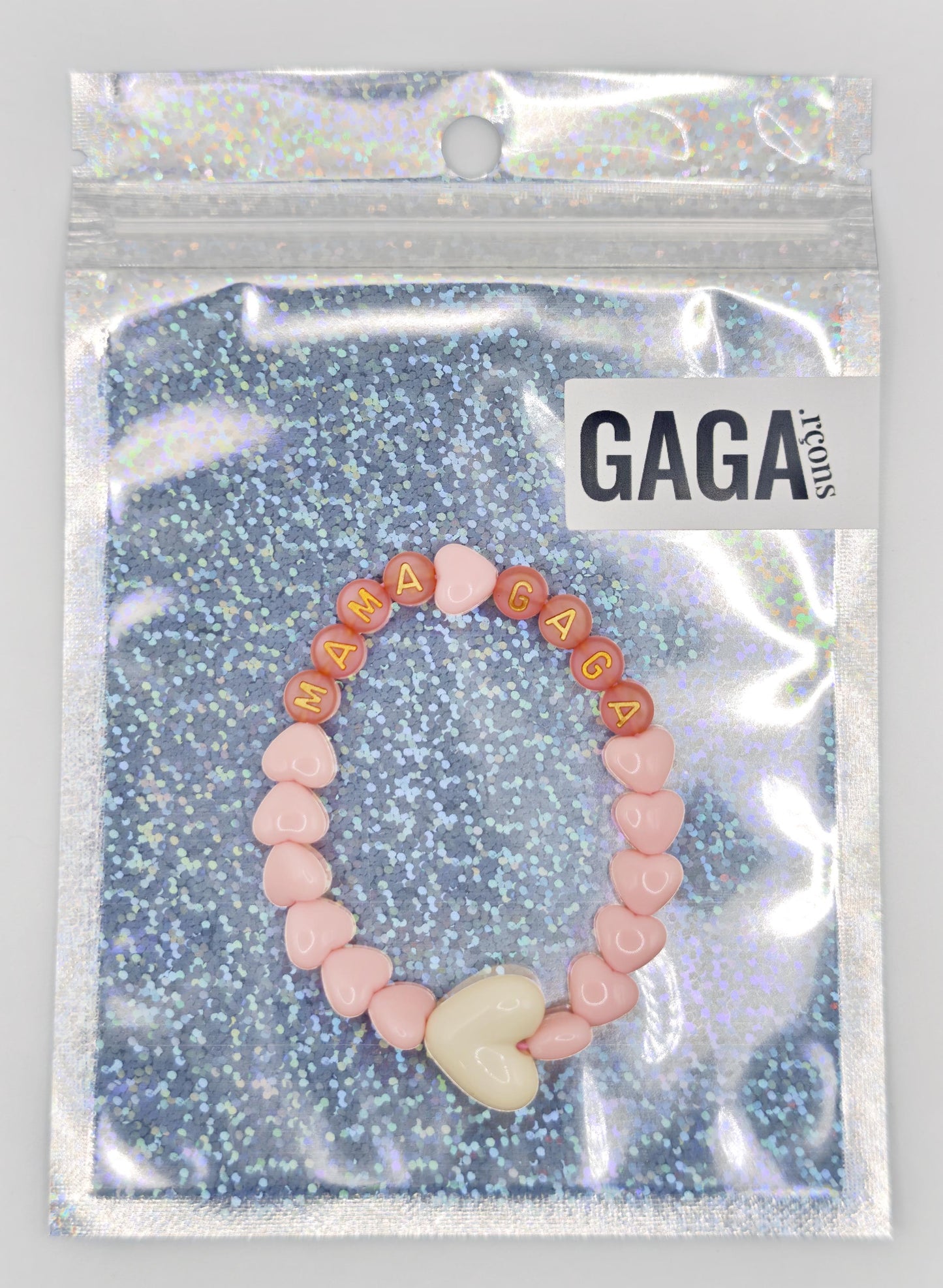 Bracelet GAGA - Candy, Terracotta doré & Maxi coeur Beige