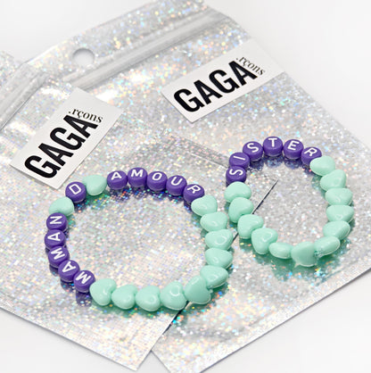 Duo de Bracelets - Menthe & Violet (1 adulte + 1 enfant)
