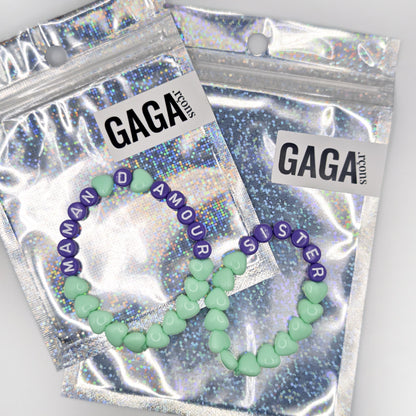 Duo de Bracelets - Menthe & Violet (1 adulte + 1 enfant)