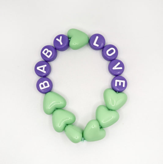 Bracelet GAGA - Vert pastel & Violet