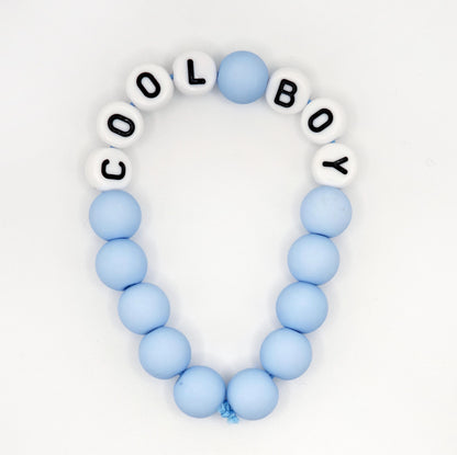 Bracelet GAGA - Bleu ciel mat & Blanc